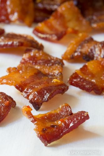 Bourbon Candied Bacon Bites