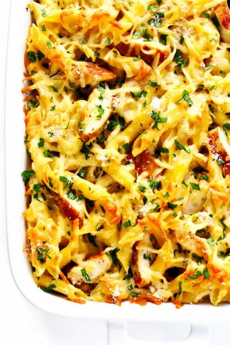 Chicken Alfredo Baked Ziti