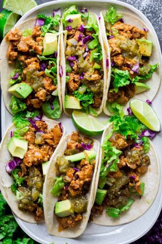 20-Minute Ground Chicken Tacos With Poblanos