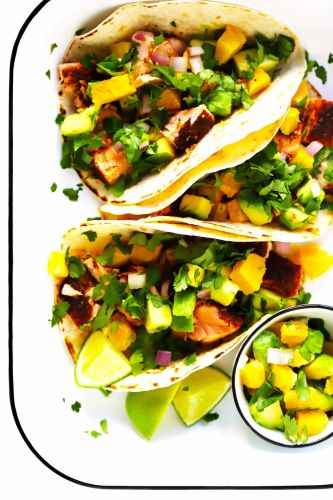 Super Simple Salmon Tacos with Juicy Citrus Salsa