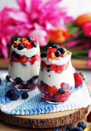 Fresh Berries with Honey Lemon Mascarpone