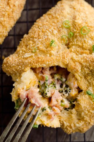 Cheesy Hot Ham and Broccoli Crescent Pockets