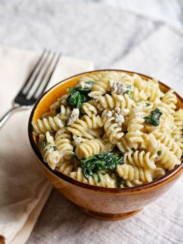 Rotini With Blue Cheese And Spinach