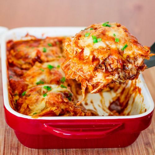 EASY CHICKEN ENCHILADA CASSEROLE