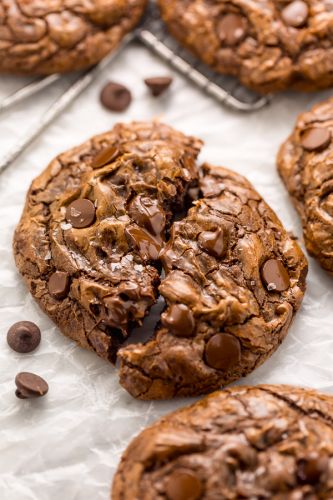 Soft Batch Double Chocolate Fudge Cookies