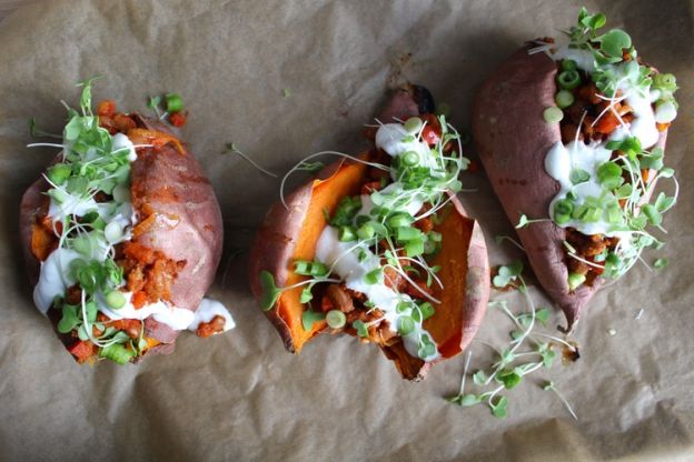 Fully Loaded Sweet Potatoes