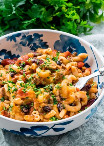 One Pot Chili Mac and Cheese