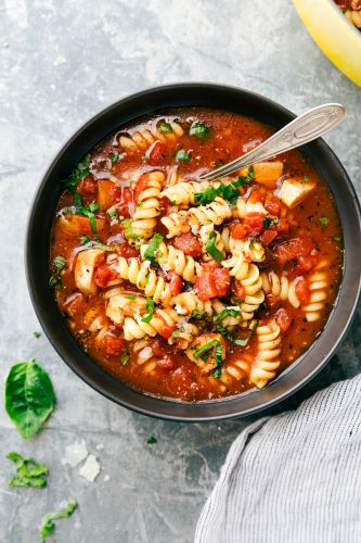 20-Minute Chicken Parmesan Soup