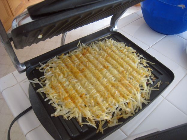 Panini press hashbrowns