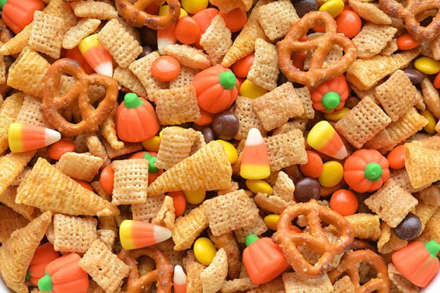 Halloween harvest hash chex mix