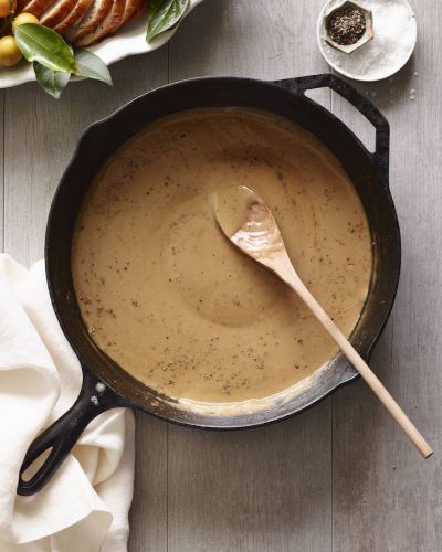 Homemade turkey gravy