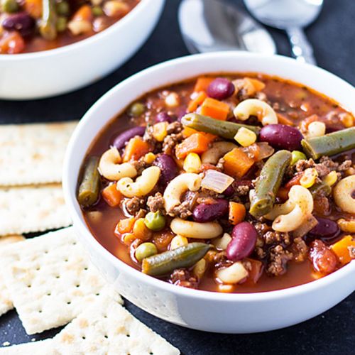 Hamburger Minestrone Soup