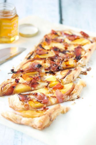 Peach, Proscuitto & Brie Tart