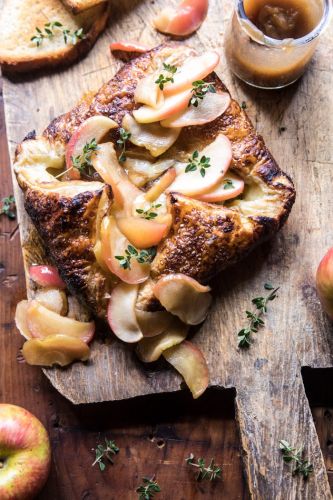 Pastry Wrapped Baked Brie With Apple Butter Roasted Apples