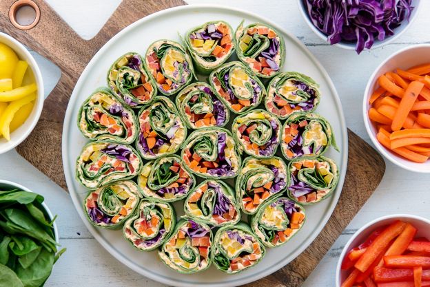 Rainbow Tortilla Pinwheels