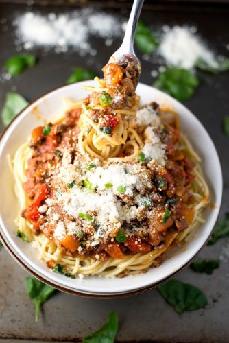 Healthy Weeknight Spaghetti Bolognese