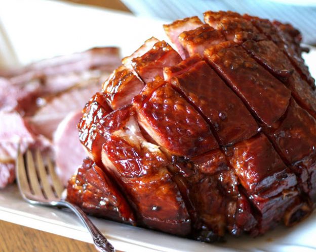 Balsamic and dijon glazed ham