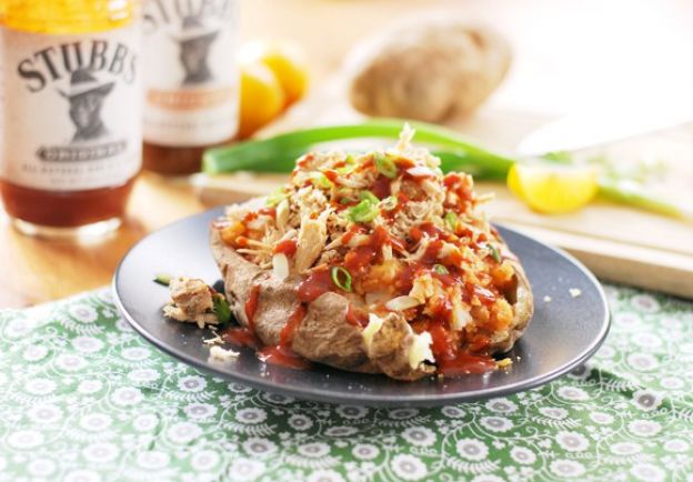 Shredded Chicken BBQ Baked Potato