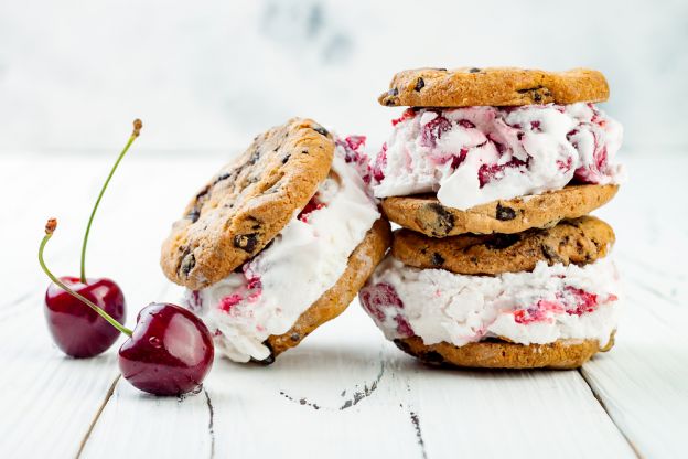 Black Forest Ice Cream Cookie Sandwiches