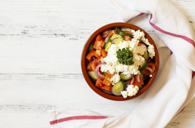 Bulgarian shopska salad