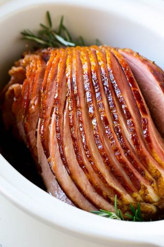 Crock Pot Ham with Brown Sugar Glaze