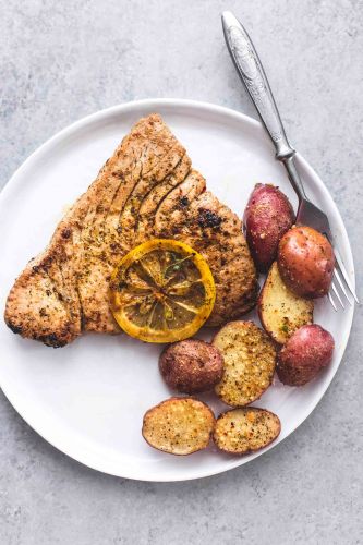 Sheet Pan Lemon Herb Tuna Steaks