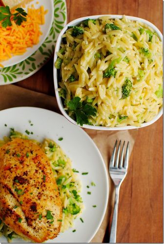 Cheesy Broccoli Orzo