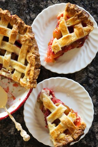 Strawberry Sour Plum Pie