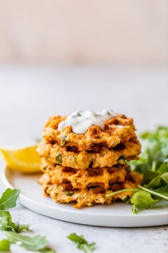 Waffled Salmon Cakes