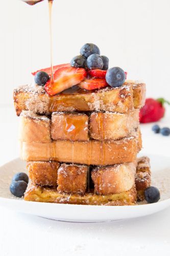 Cinnamon sugar French toast sticks