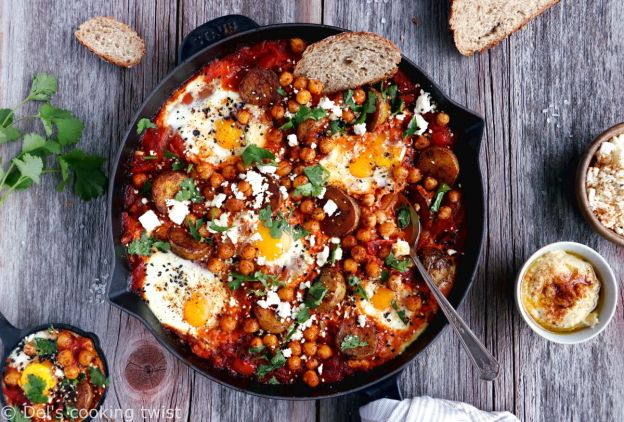 Deluxe Shakshuka with Spicy Potatoes and Chickpeas