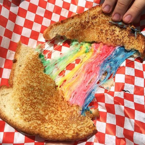 California: Rainbow Grilled Cheese