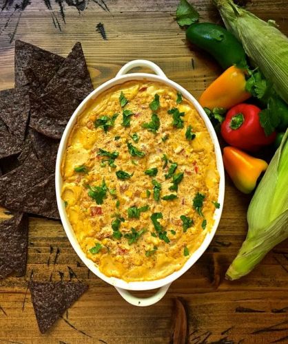 Easy Cheesy Hot Corn Dip with Rotel and Jalapenos