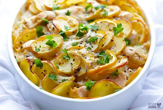 Easy Lemon Chicken Potato Casserole