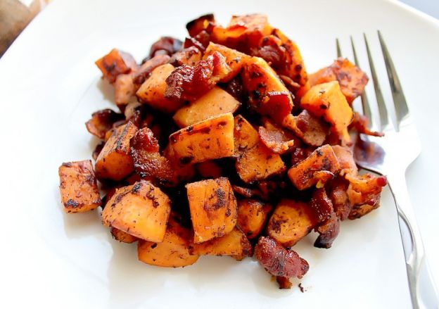 Maple Bacon Sweet Potato Hash