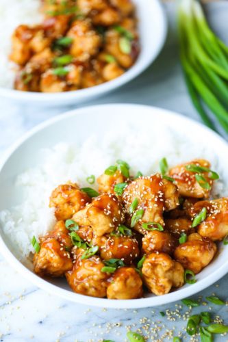 Orange Cauliflower Bowls