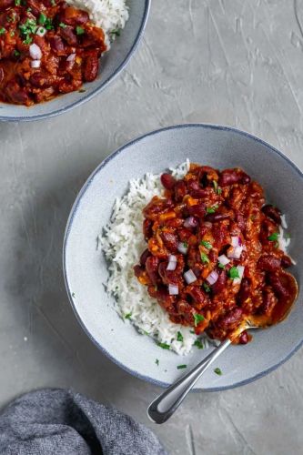 Afghan Kidney Bean Curry (Lubya)