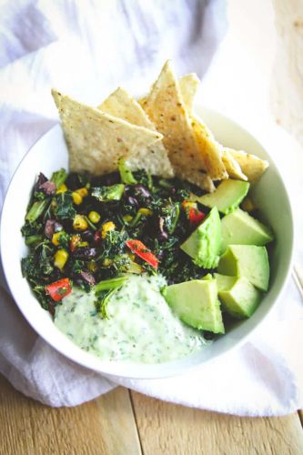 Sheet Pan Mexican Kale Salad