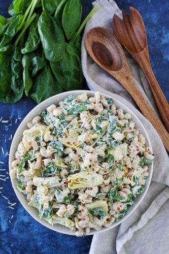 Spinach Artichoke Pasta Salad