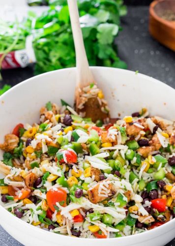 Mexican Chicken and Rice Salad