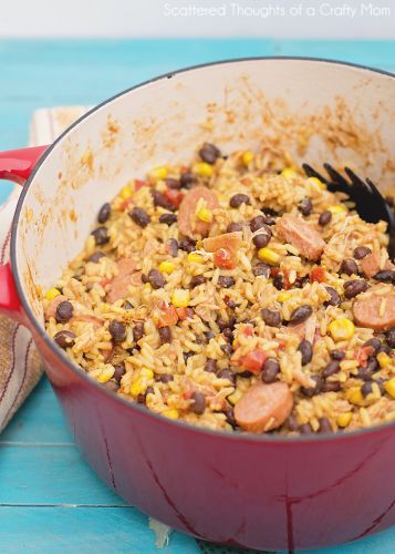 Easy Sausage And Black Bean Paella