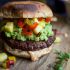 Smoky Avocado Burger with Pineapple Pepper Relish