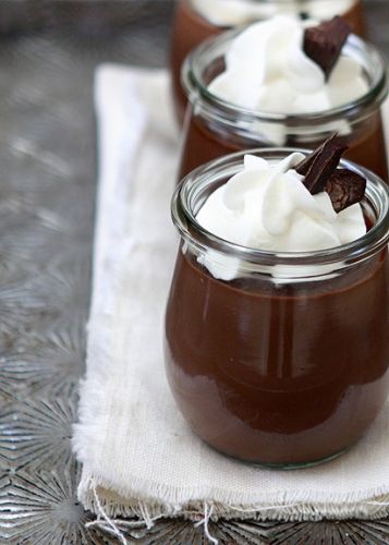 Dark chocolate orange pudding