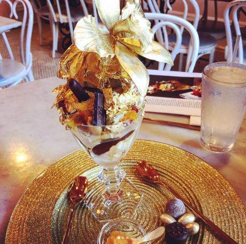 23-Karat Gold Leaf Ice Cream