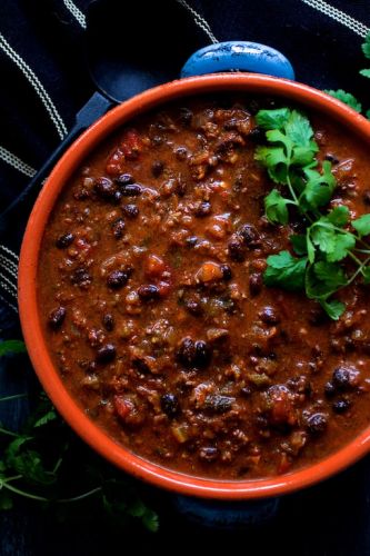 Beef and Chorizo Chili With Black Beans