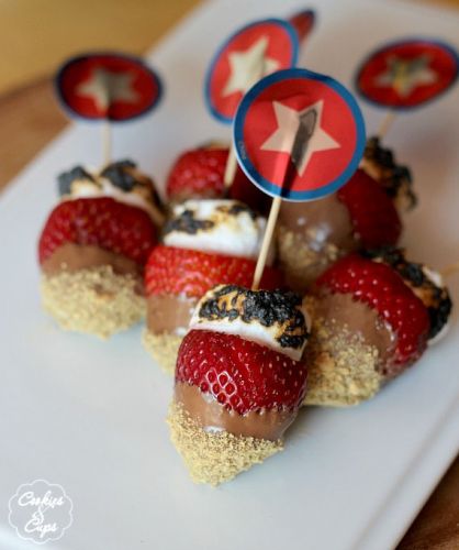 Strawberry covered S'mores