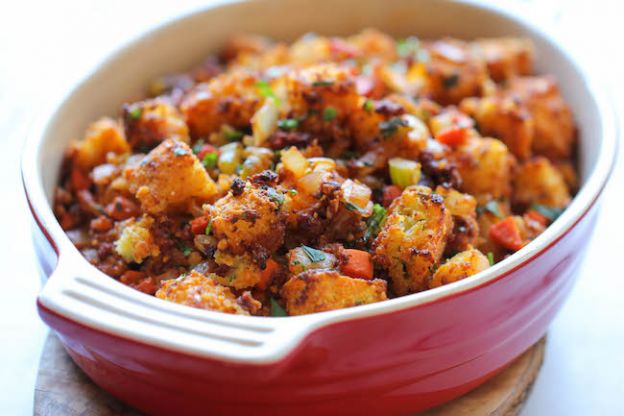 Chorizo cornbread stuffing