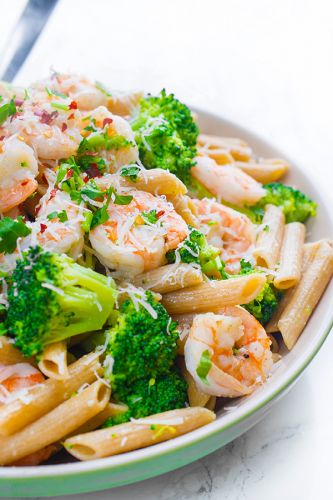 Shrimp and Broccoli Penne