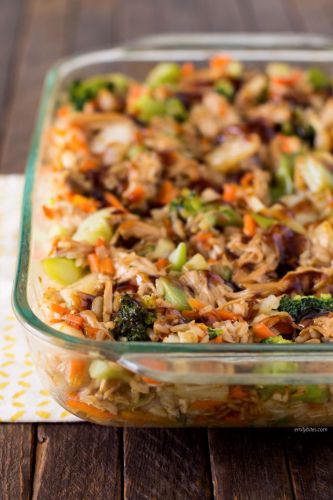 Teriyaki Chicken and Rice Casserole