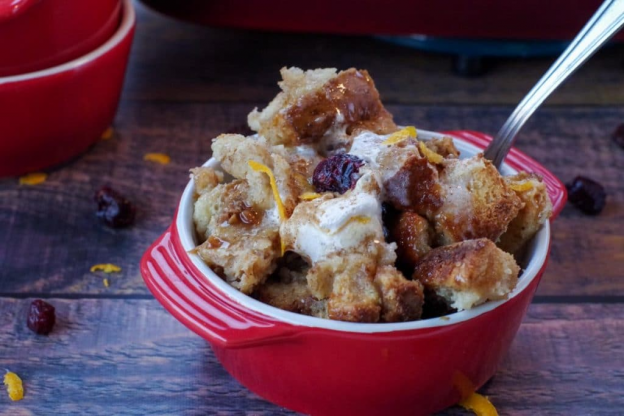 Cranberry Toffee Christmas Bread Pudding